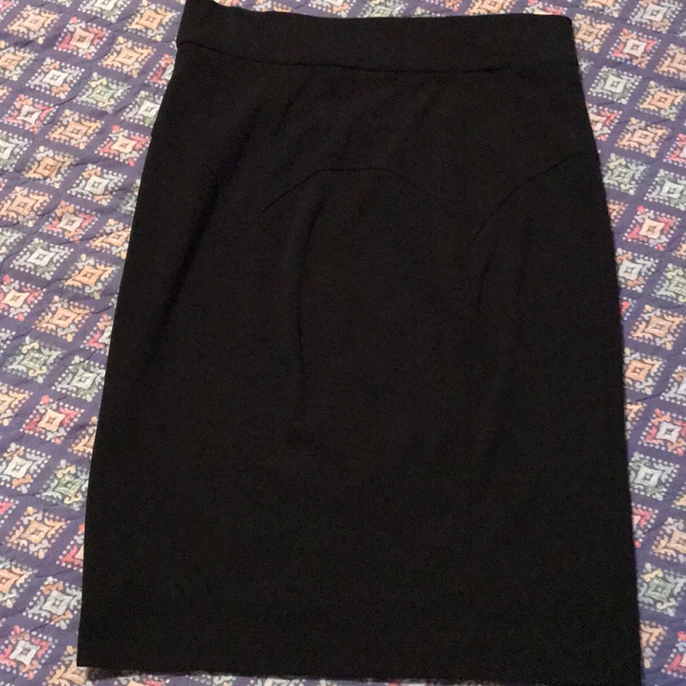 Tracy Reese black knit, knee length skirt size M